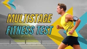 Describe how a multistage fitness test works and what it is intended to do?